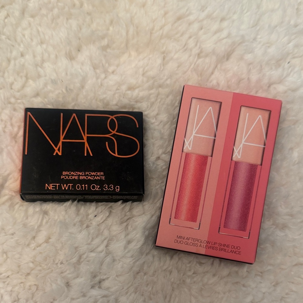 NARS Bundle - Laguna Bronzing Powder + Orgasm / Unbroken Lip Shine Duo
